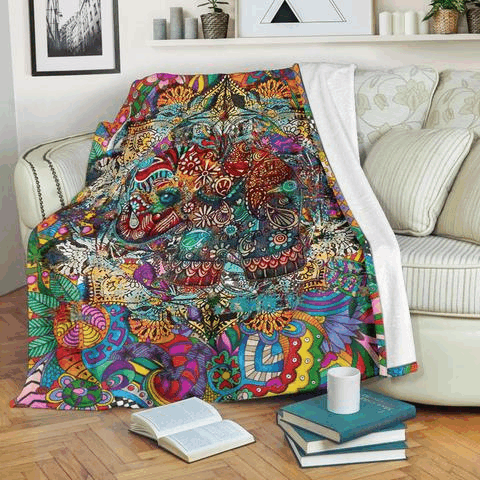 Hippie Sherpa Fleece Blanket