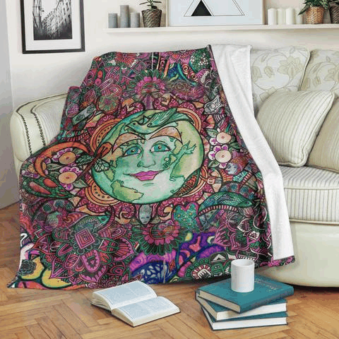 Hippie Sherpa Fleece Blanket