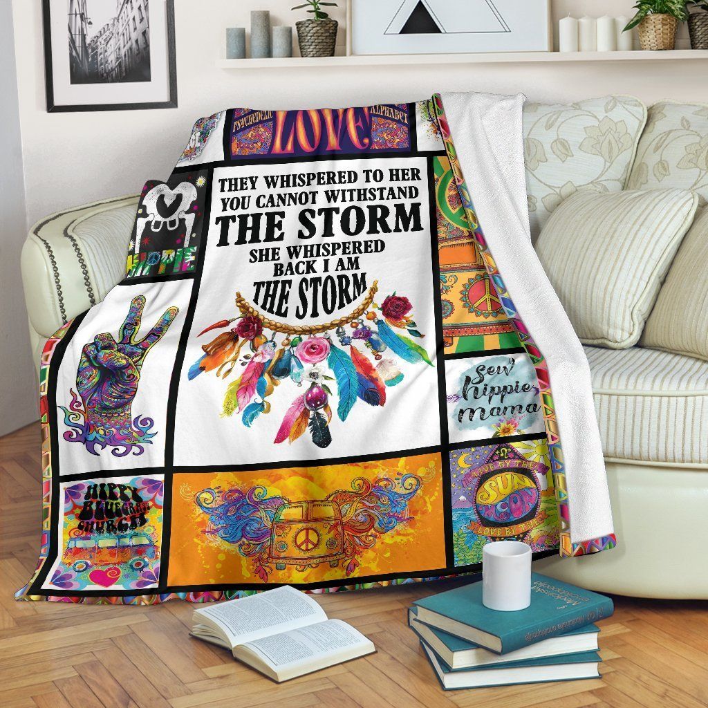Hippie Sherpa Fleece Blanket