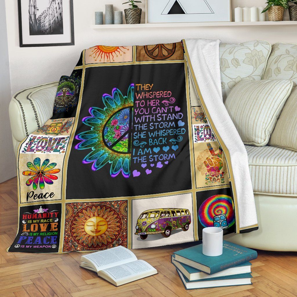 Hippie Sherpa Fleece Blanket