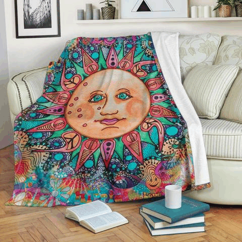 Hippie Sherpa Fleece Blanket