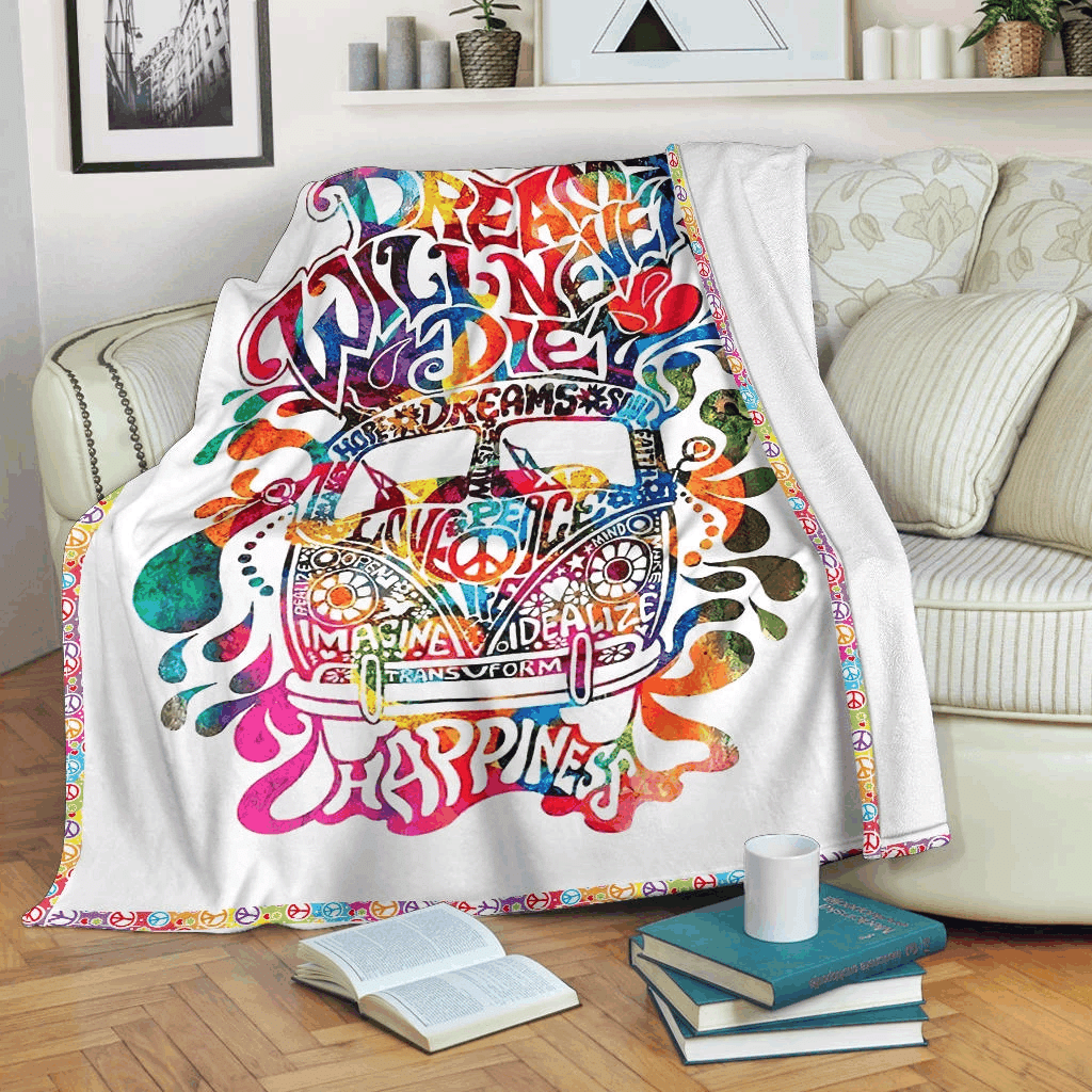 Hippie Sherpa Fleece Blanket