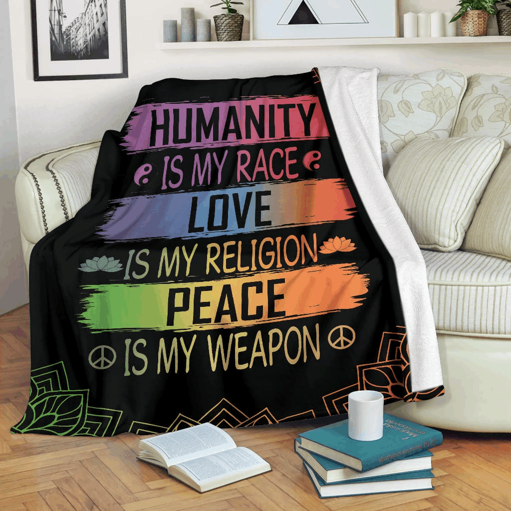 Hippie Sherpa Fleece Blanket