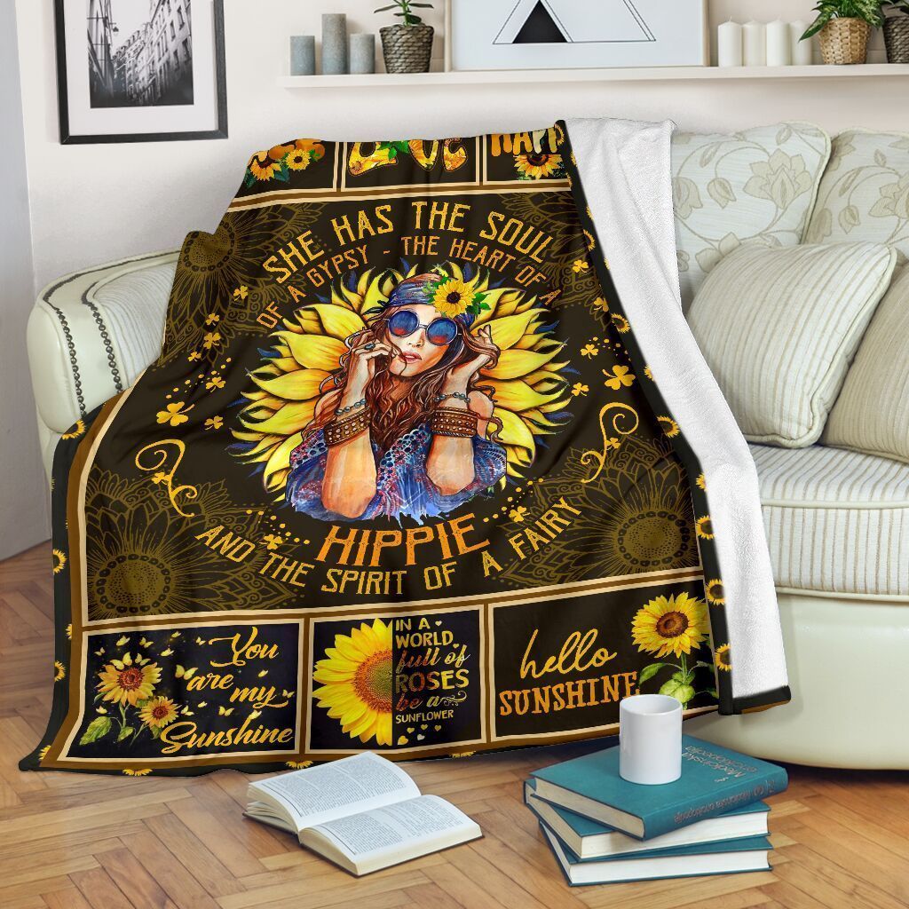 Hippie Sherpa Fleece Blanket