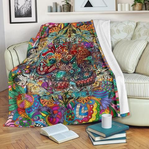 Hippie Sherpa Fleece Blanket