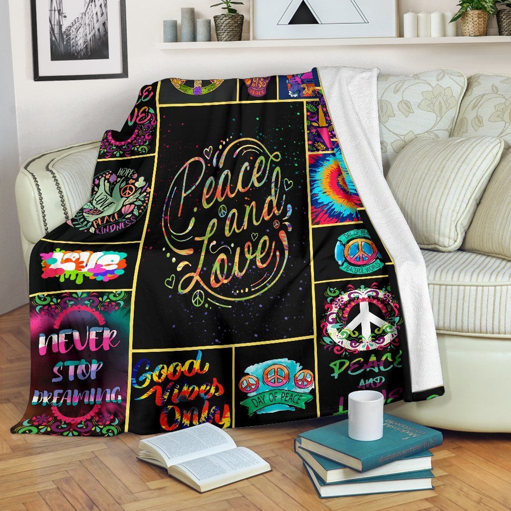 Hippie Sherpa Fleece Blanket