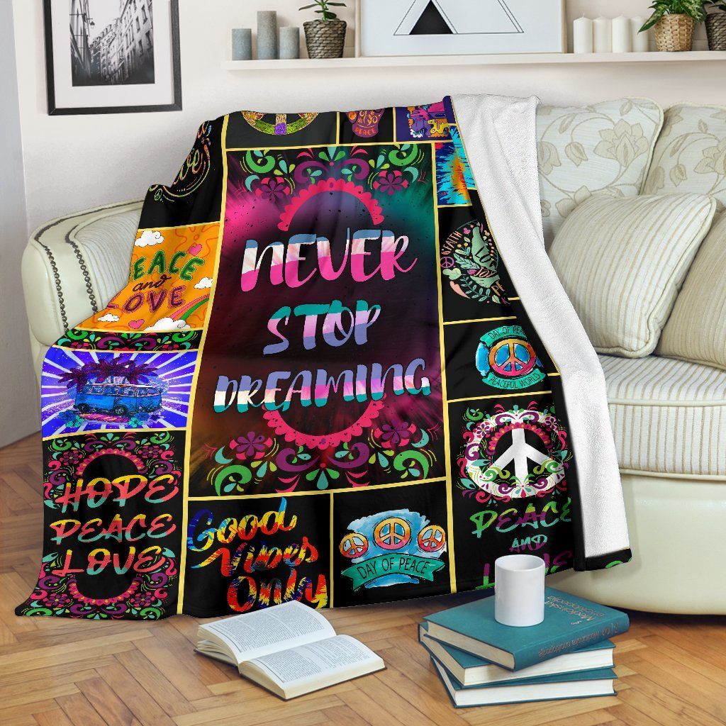 Hippie Sherpa Fleece Blanket