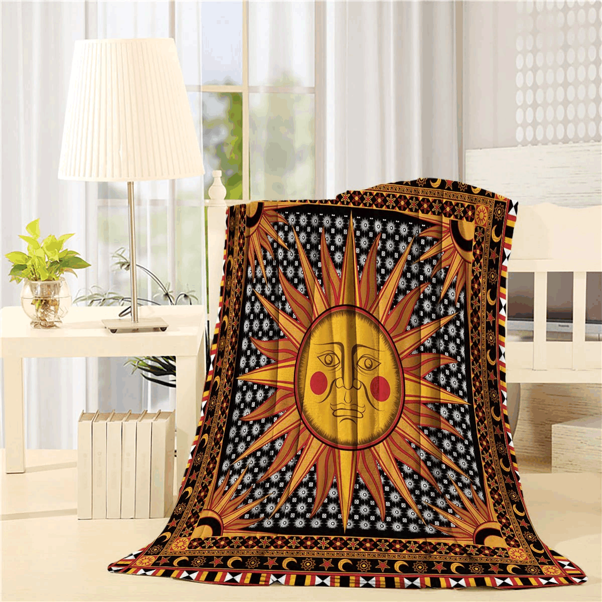Hippie Sherpa Fleece Blanket