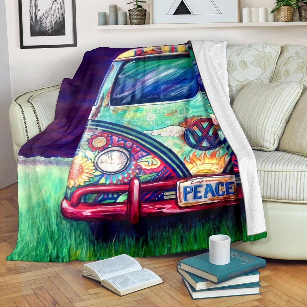 Hippie Sherpa Fleece Blanket