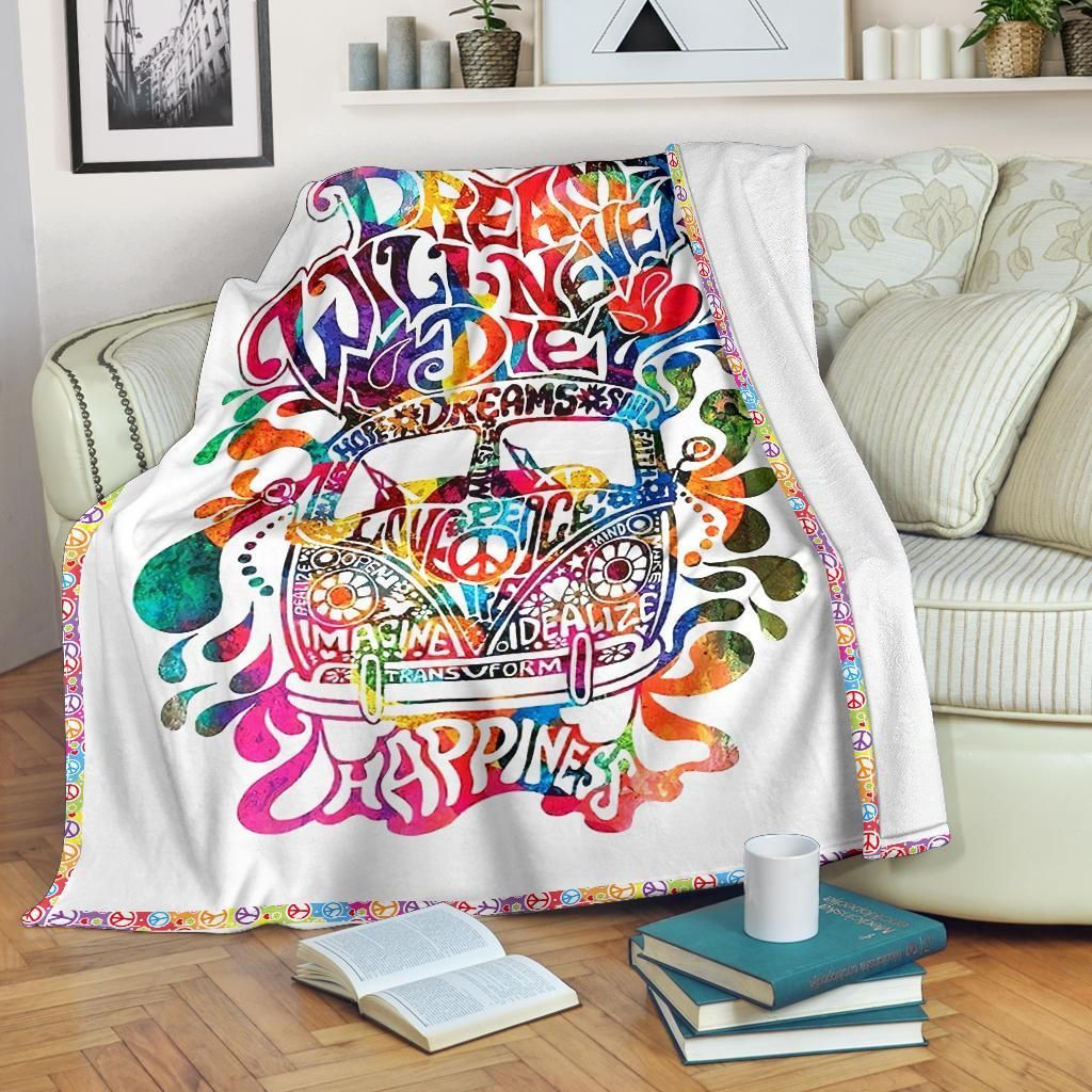 Hippie Sherpa Fleece Blanket