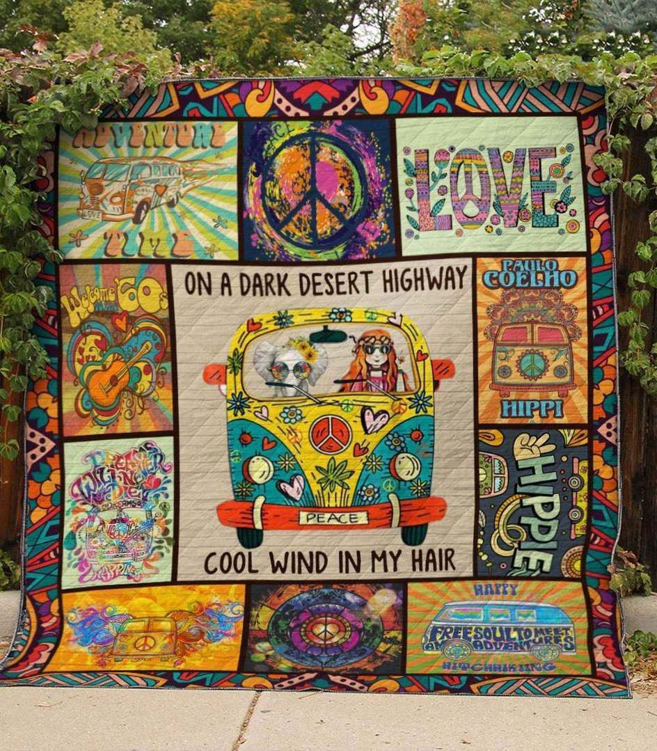 Hippie Colorful GS-CL-KC0307 Quilt Blanket