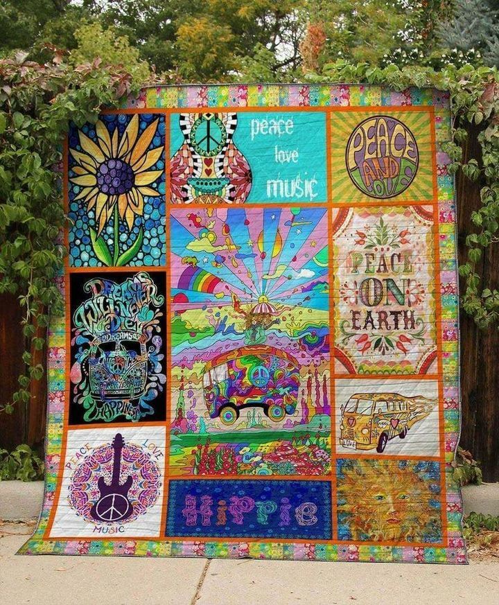 Hippie Colorful KC2909877CL Quilt Blanket