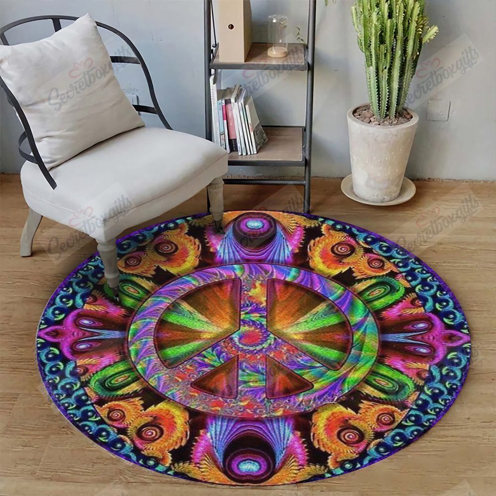 Hippie Colorful Round Carpet