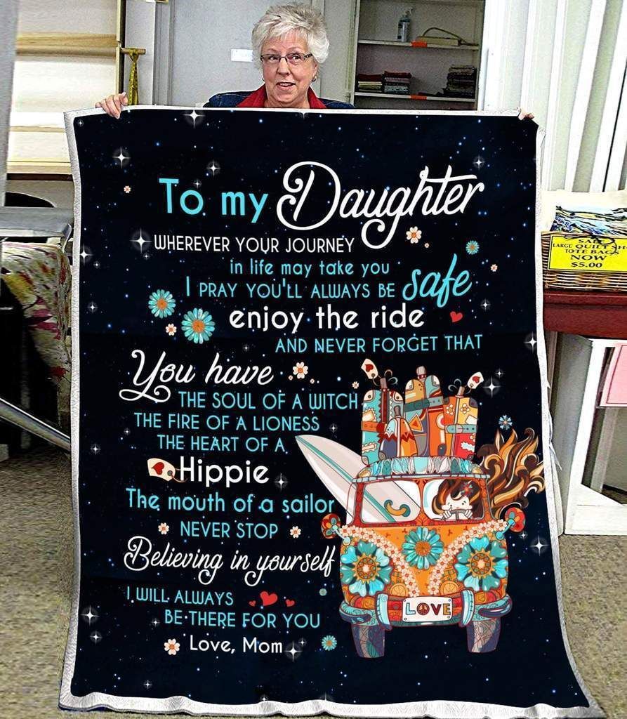 Hippie Daughter Sherpa Fleece Blanket
