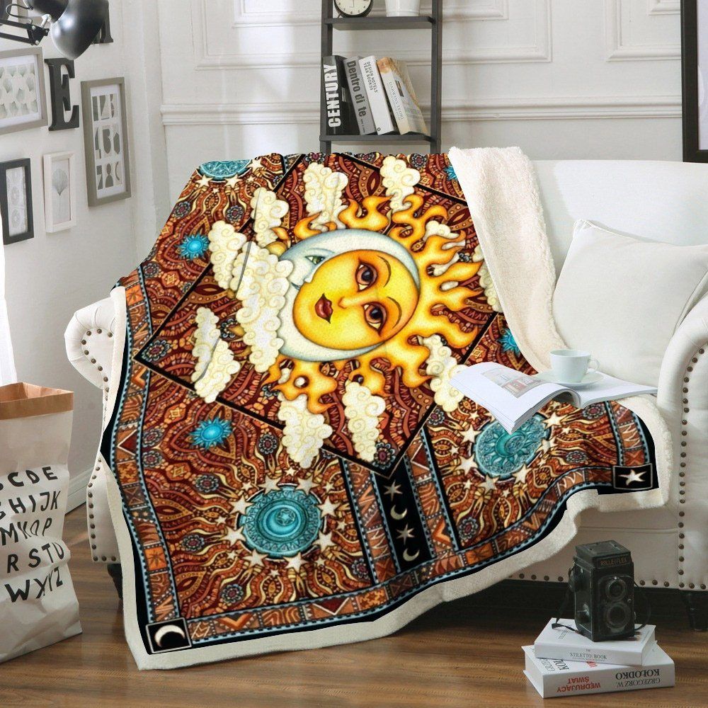 Hippie Sherpa Fleece Blanket