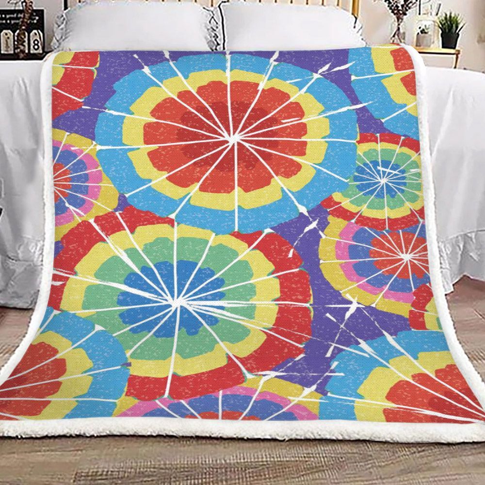 Hippie Sherpa Fleece Blanket