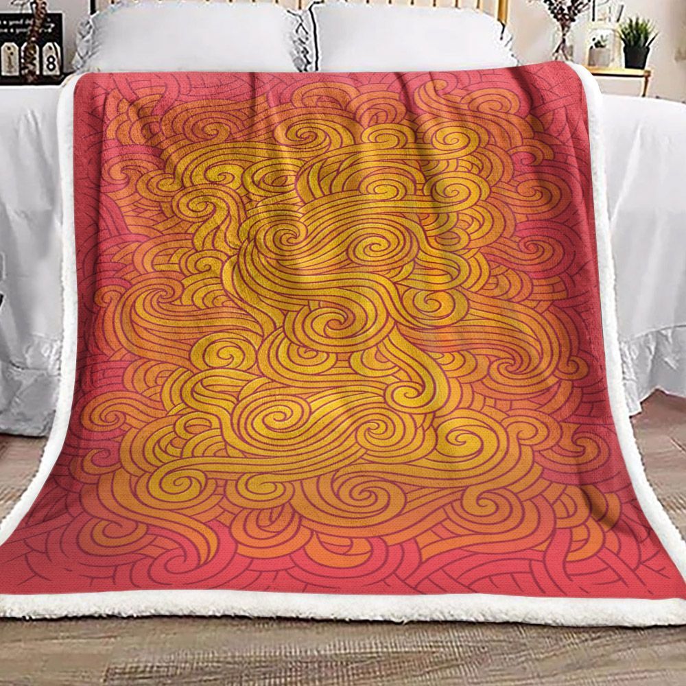 Hippie Sherpa Fleece Blanket