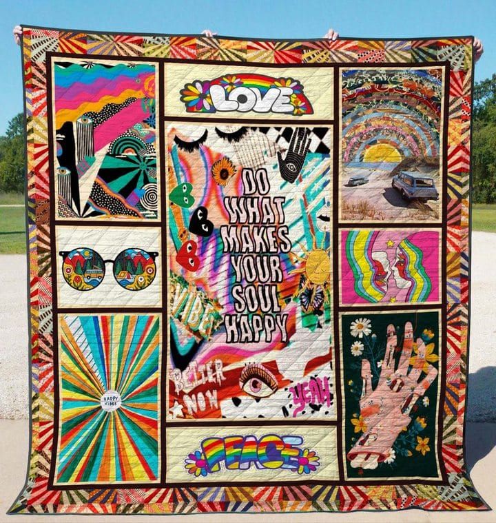 Hippie Do What You Love Quilt Blanket DHC3112390TD