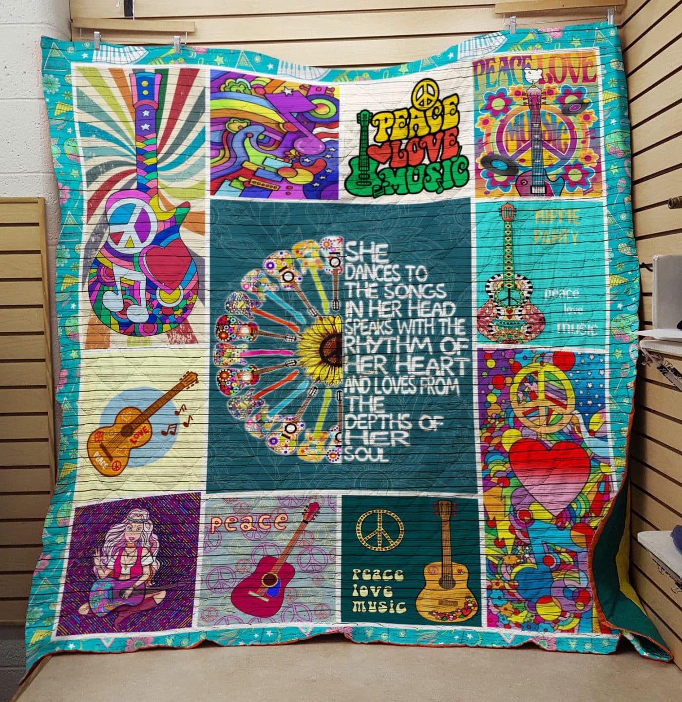 Hippie Dont Stop Let Be Hippie Quilt Blanket DHC020120548TD