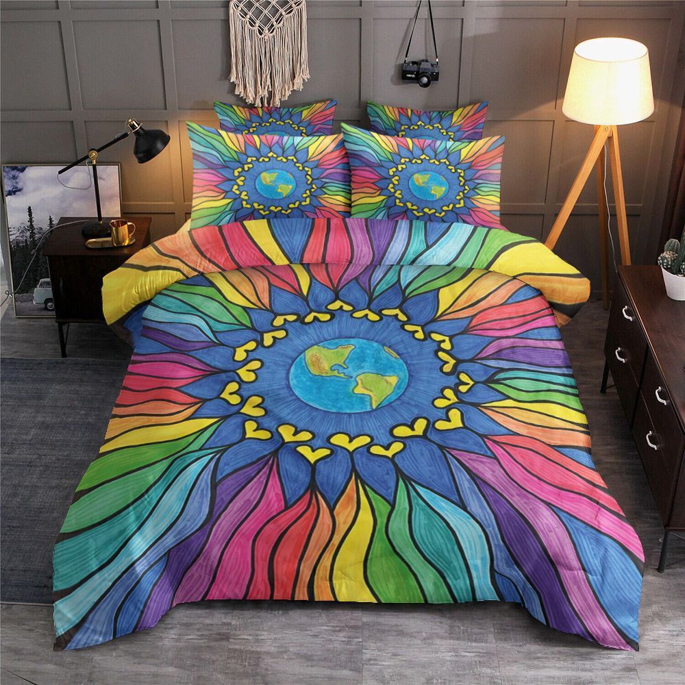 Hippie Earth Flower Bedding Set
