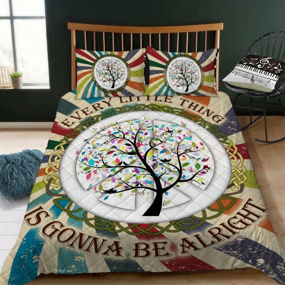 Hippie Every Little Thing Is Gonna Be Alright Bedding Set