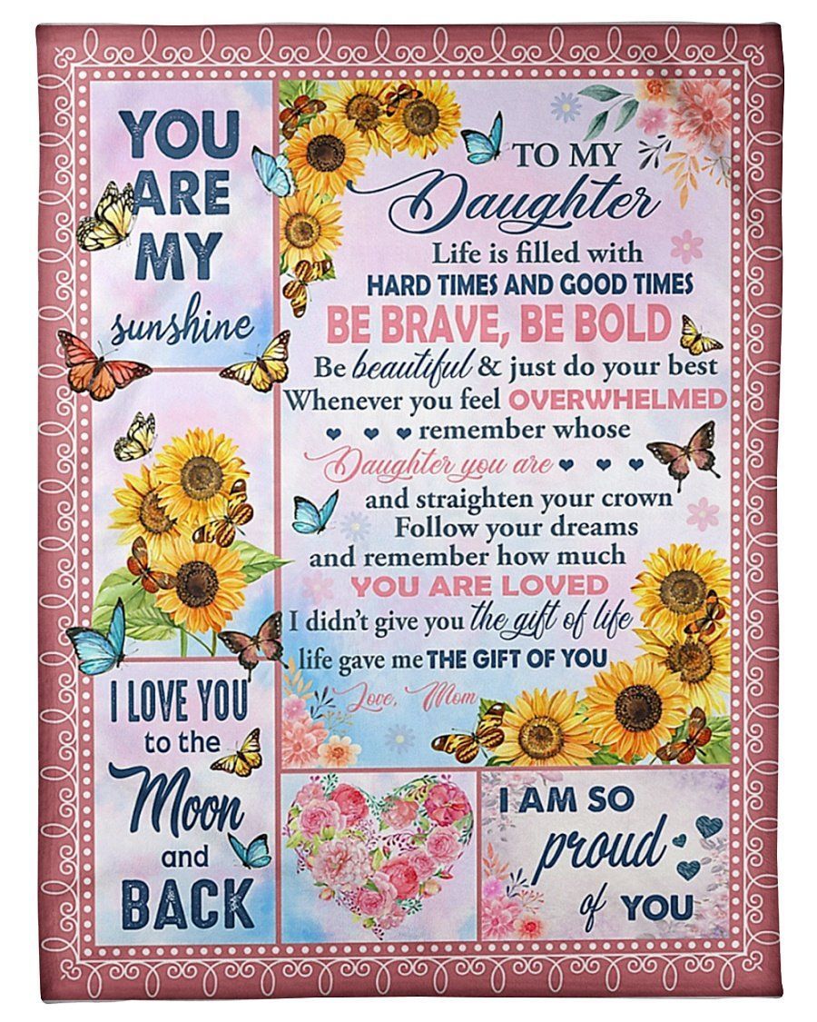 Hippie Gift For Daughter You Are Loved Fleece Blanket Fleece Blanket