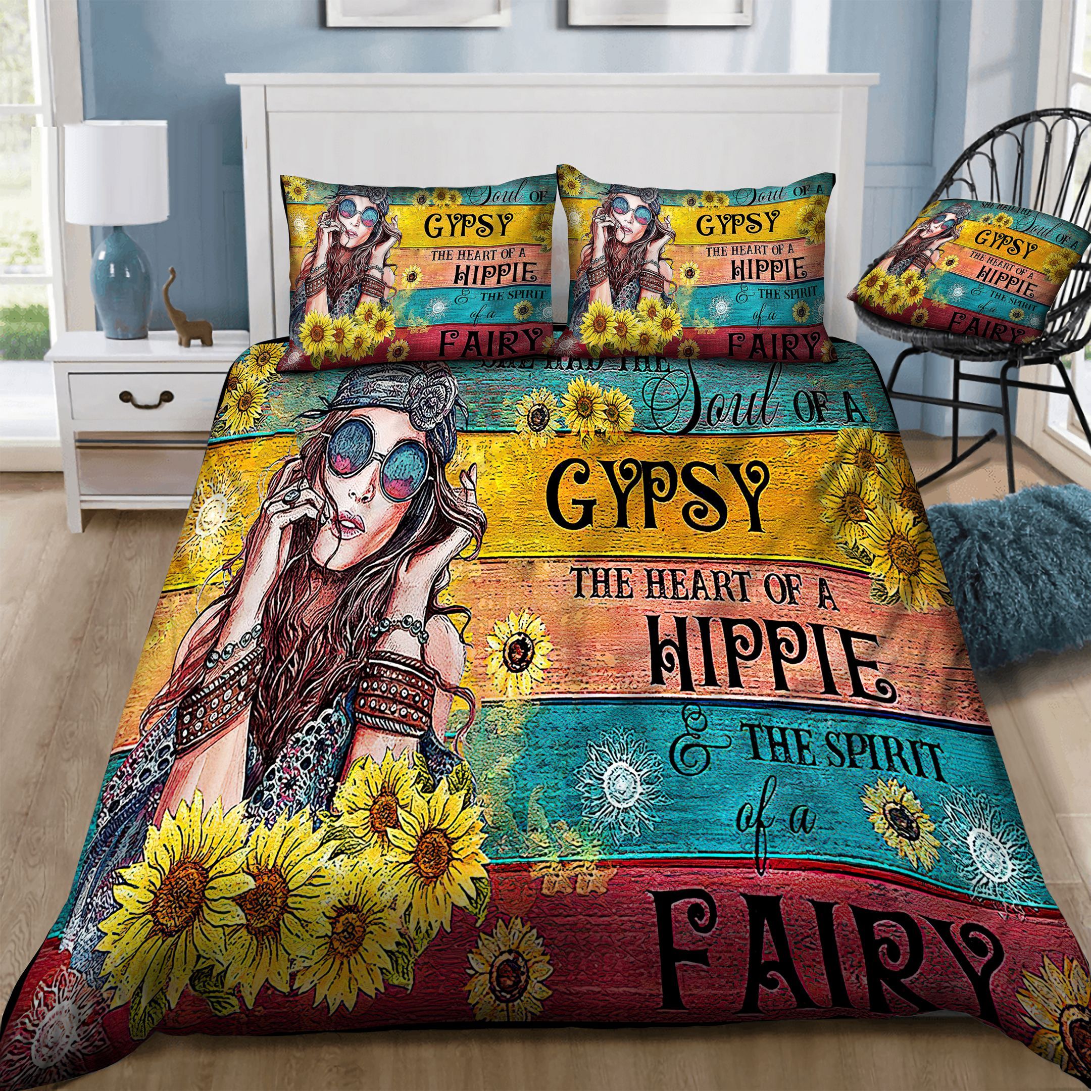 Hippie Girl Bedding Set