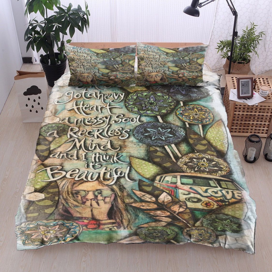 Hippie Girl Bedding Set