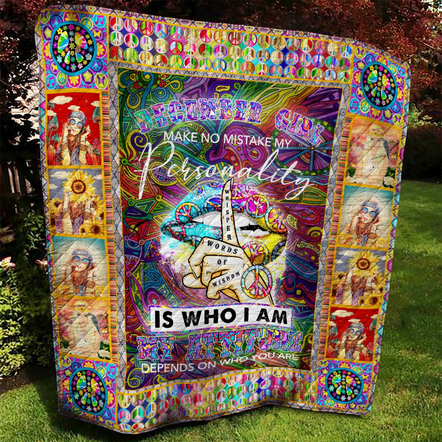 Hippie Girl December Quilt Blanket MMM220702MI