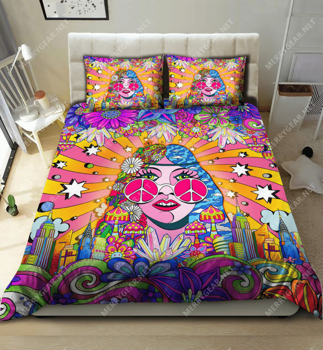 Hippie Girl Bedding Set