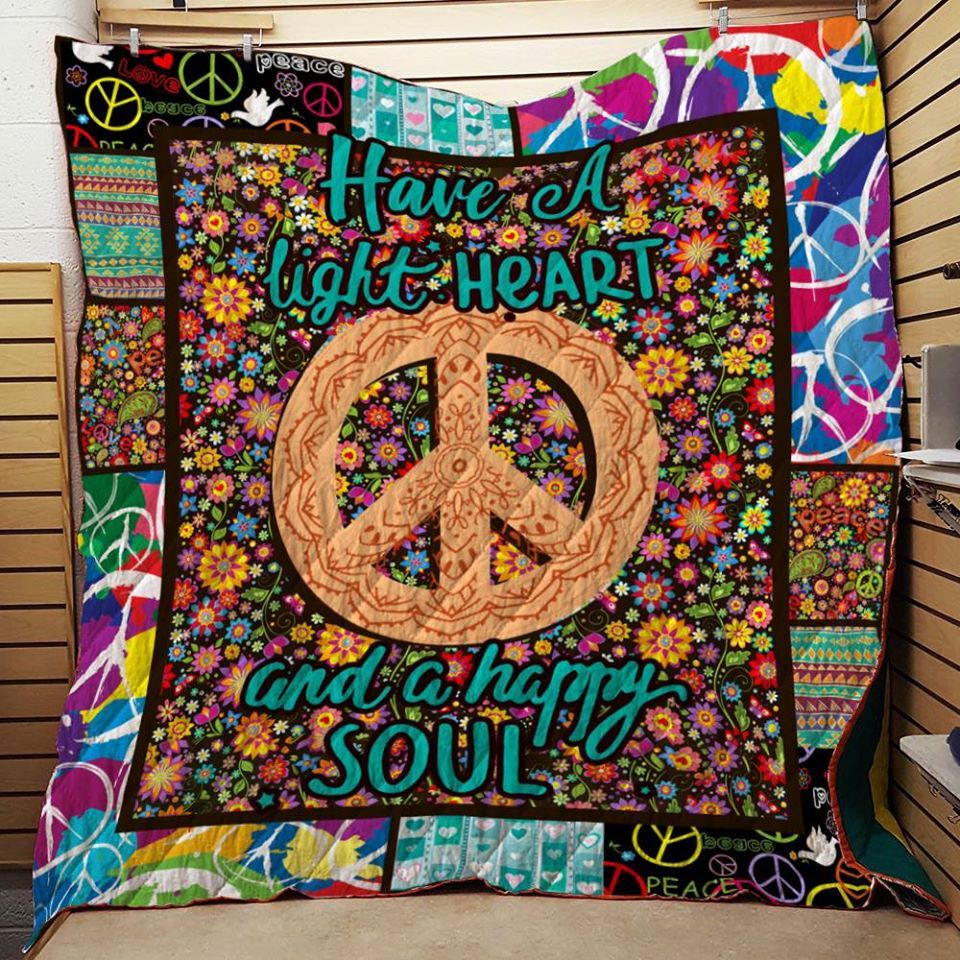Hippie Have A Light Heart Quilt Blanket Christmas Christmas Gifts Merry Christmas Holiday Gifts Gift Dhc03011766Dd