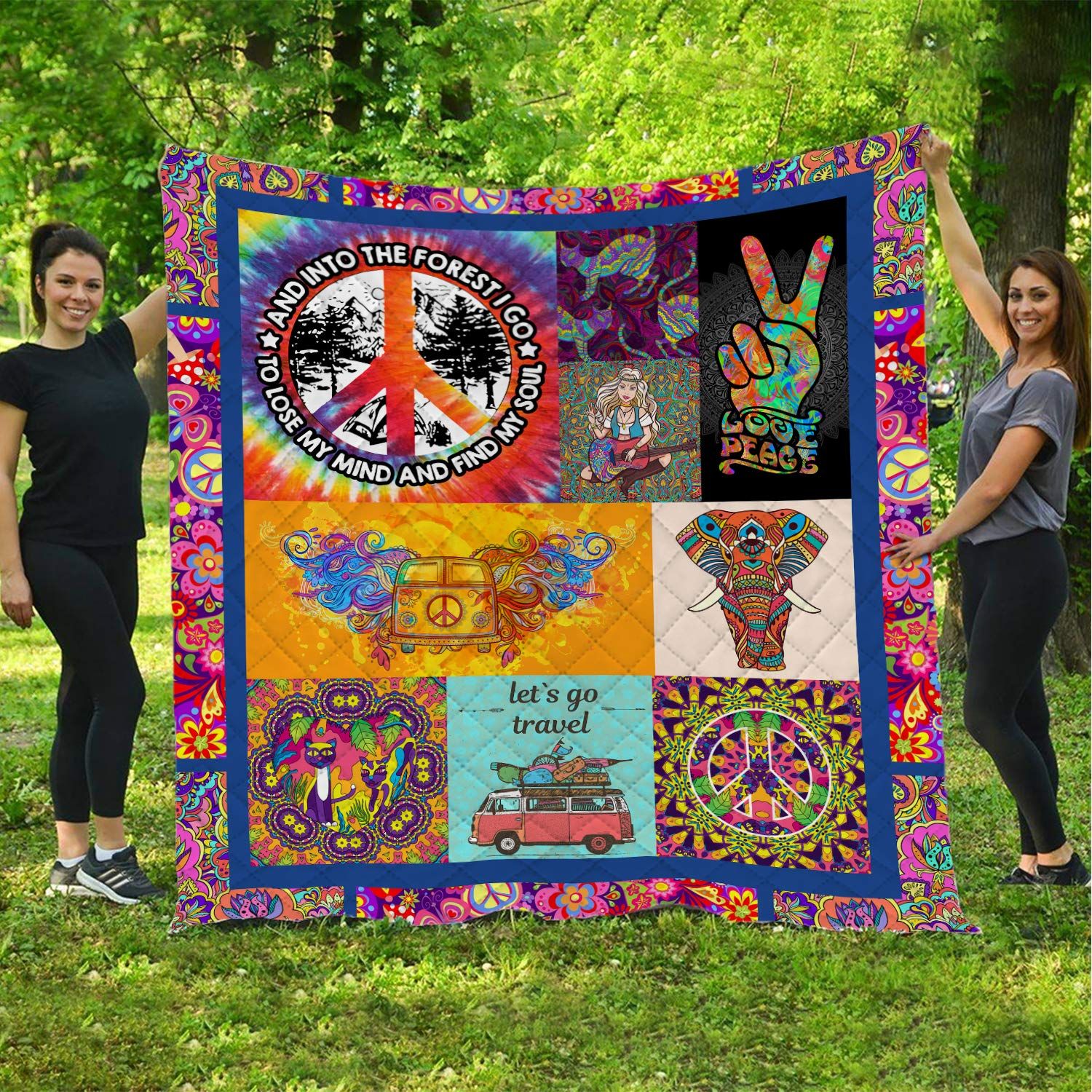 Hippie Hippie In Everywhere Quilt Blanket DHC31121173TD