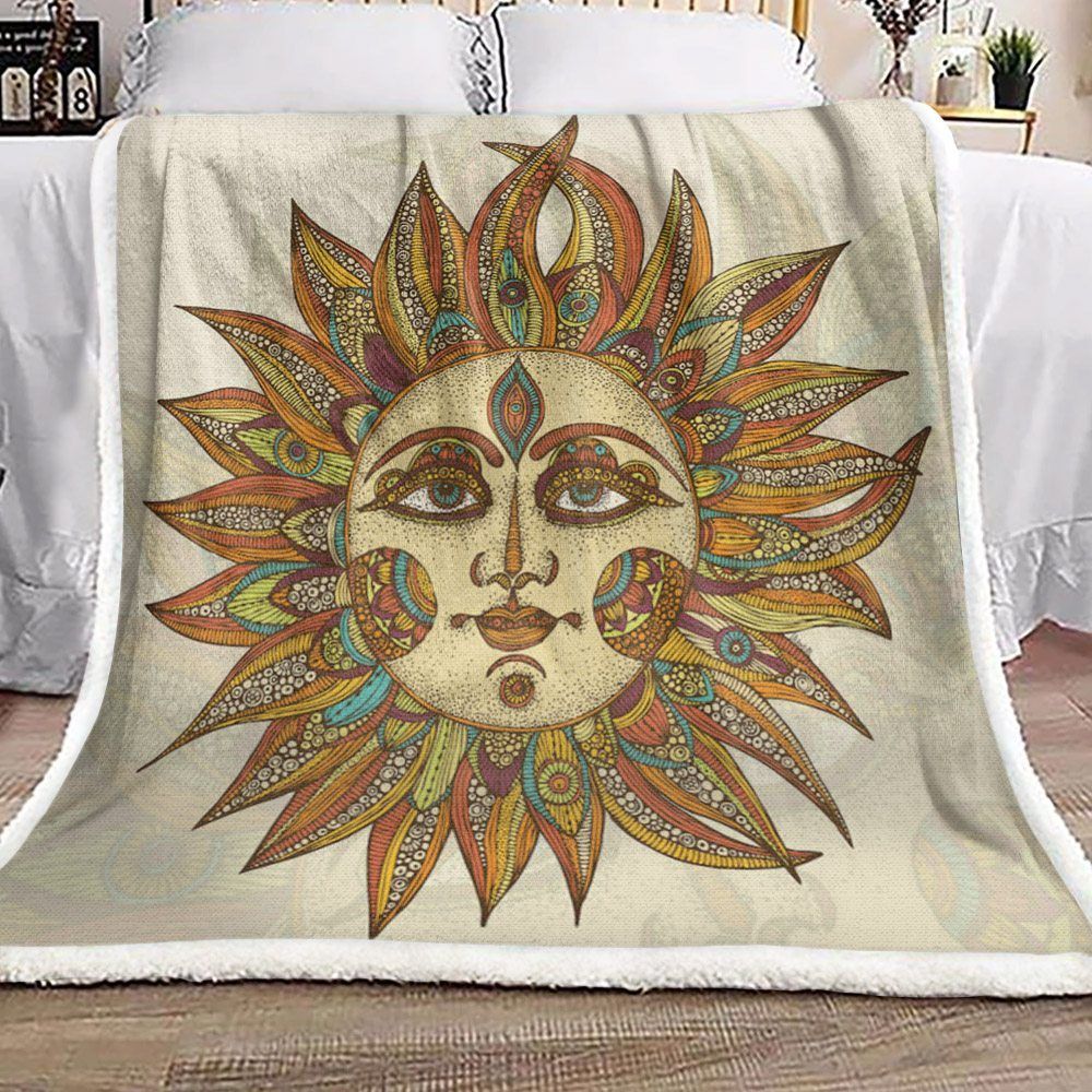 Hippie Sherpa Fleece Blanket