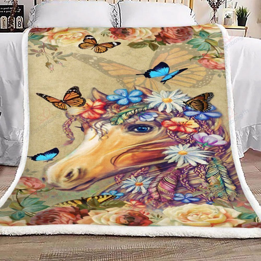 Hippie Horse Fleece Blanket