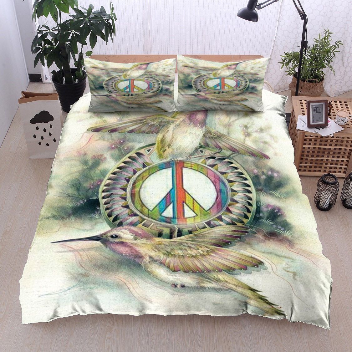Hippie Humming Bird Bedding Set