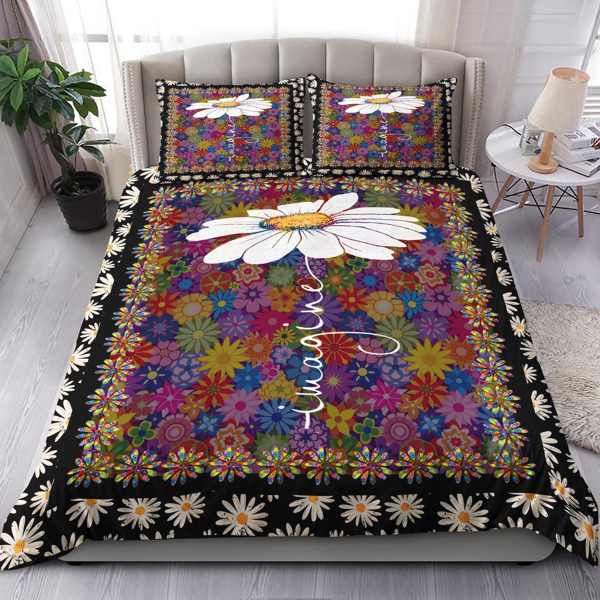 Hippie Image Daisy Bedding Set