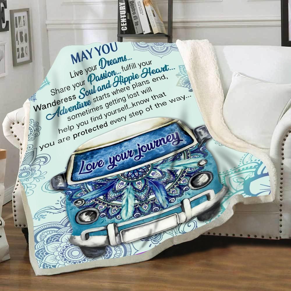 Hippie – Journey Is Beautifull Fleece Blanket