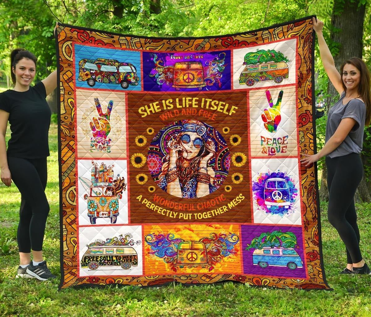 Hippie Just Be Who You Are Quilt Blanket Christmas Christmas Gifts Merry Christmas Holiday Gifts Gift Dhc03011678Dd