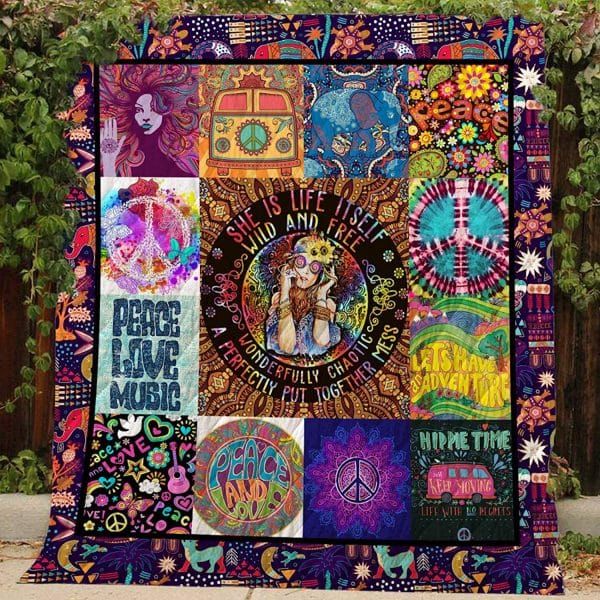Hippie Lets Have Adventure Quilt Blanket DHC31121522TD