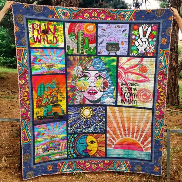 Hippie Life Of The Party Quilt Blanket DHC020120751TD
