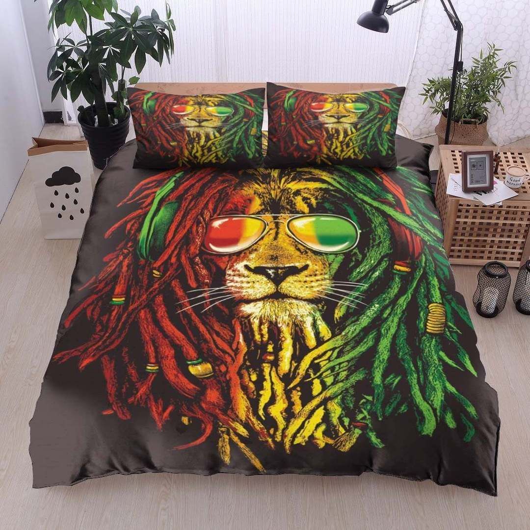 Hippie Lion Cotton Bed Sheets Spread Comforter Duvet Cover Cotton Bed Sheets Spread Comforter Bedding Set