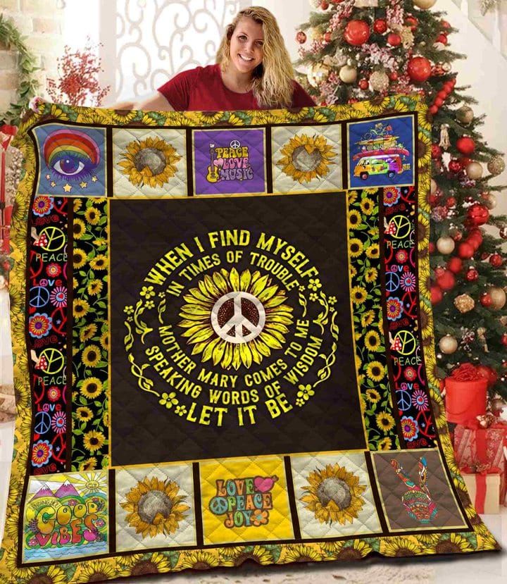 Hippie Live Like A Sunflower Quilt Blanket Dhc04011579Dd