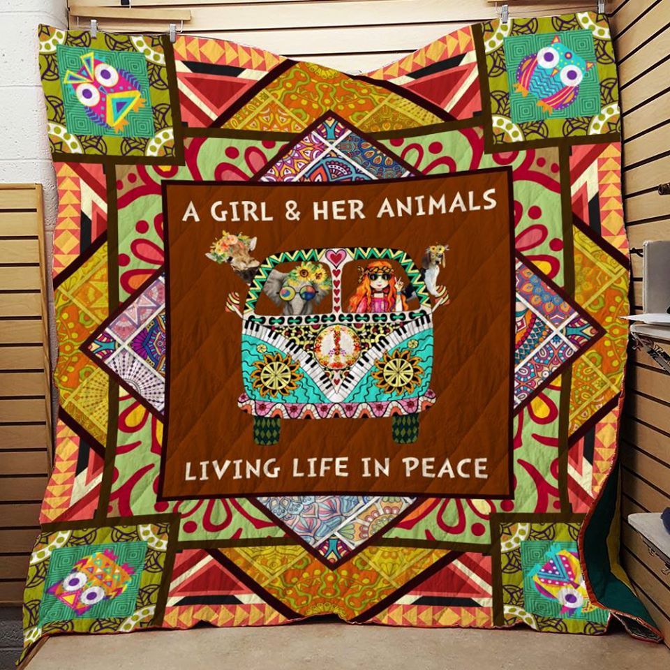 Hippie Living Life In Peace Quilt Blanket Dhc0401978Dd
