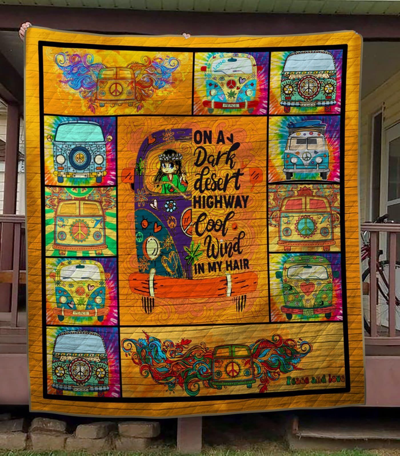 Hippie Love And Hippie GS-CL-DT2906 Quilt Blanket