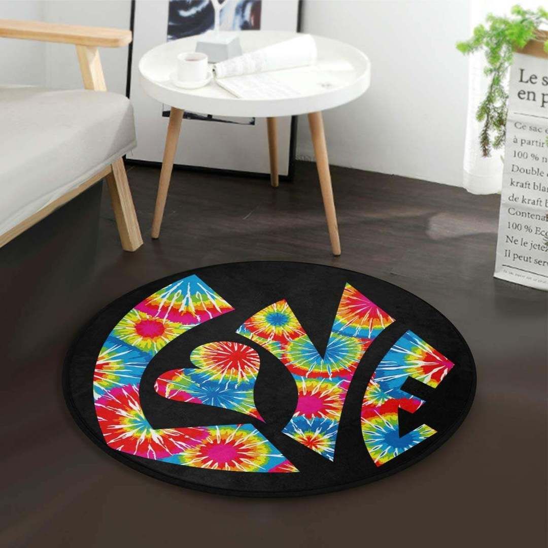 Hippie Love Round Carpet