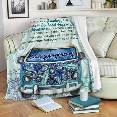 Hippie May You Sherpa Fleece Blanket