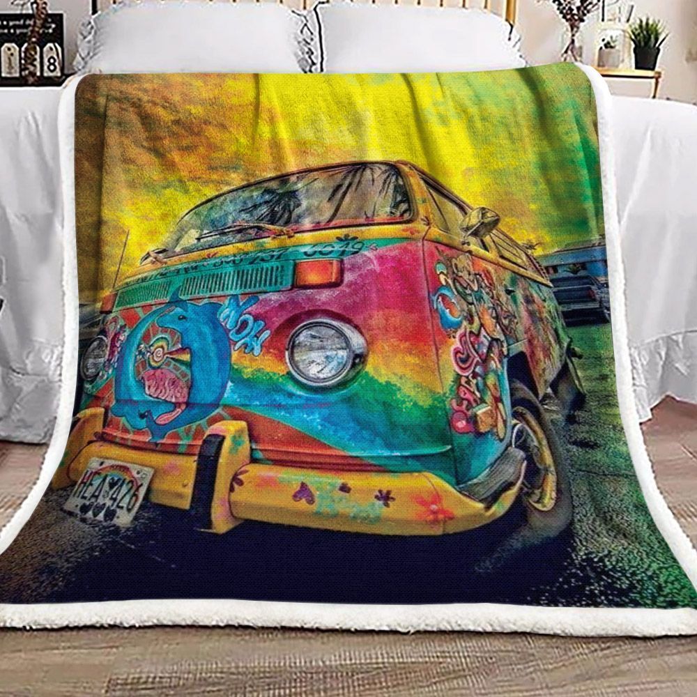 Hippie Sherpa Fleece Blanket