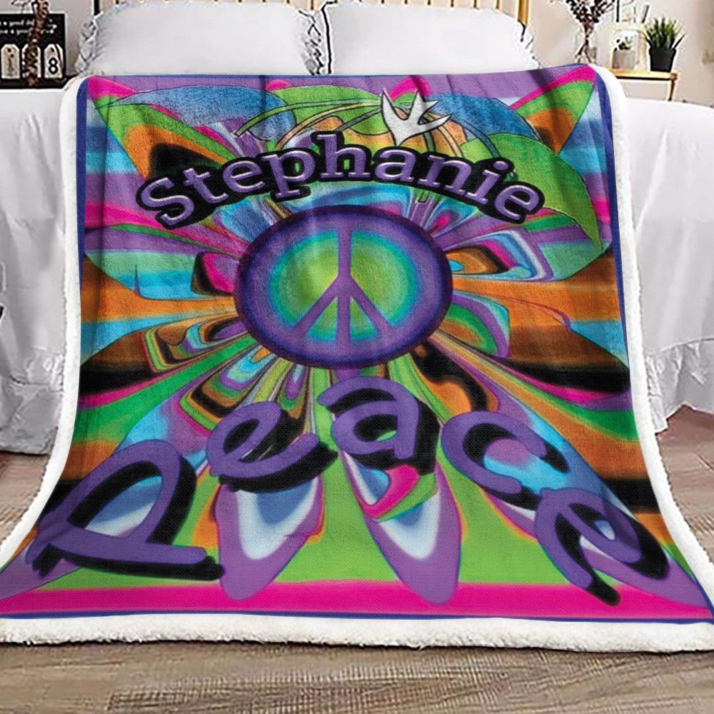 Hippie Sherpa Fleece Blanket