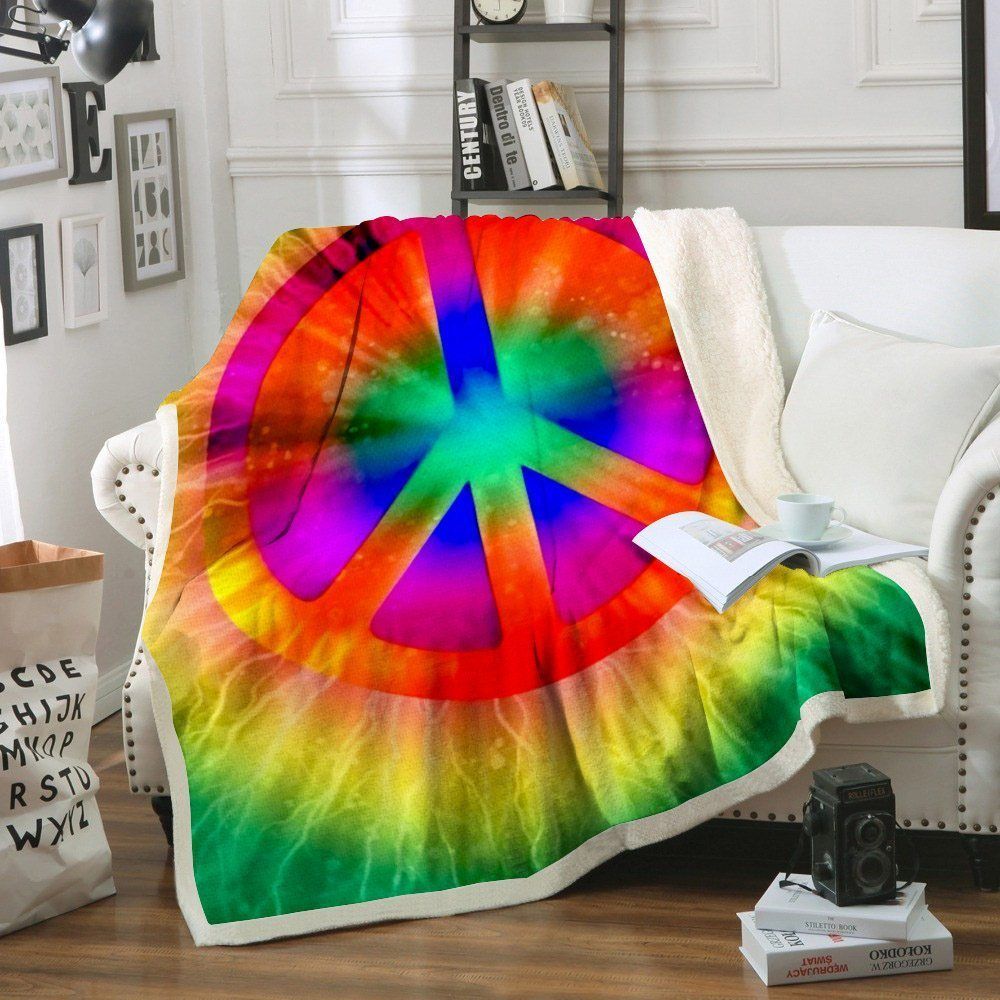 Hippie Sherpa Fleece Blanket
