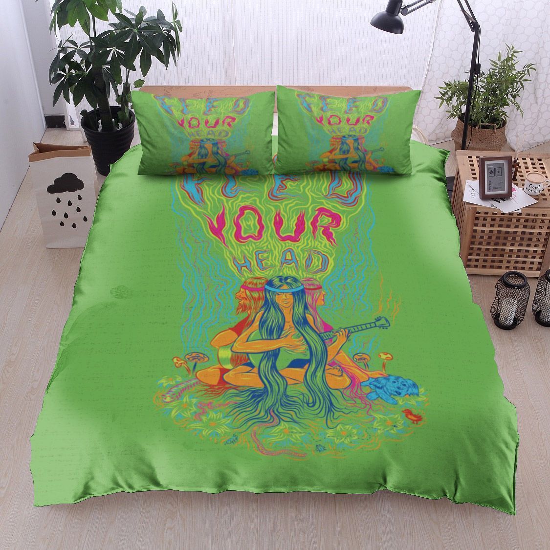 Hippie Musician Bedding Set